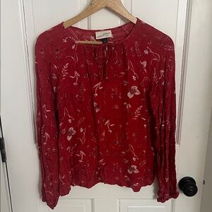 Universal Thread Red Floral Blouse